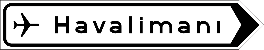 Kavşak İçi Yön Levhası (Havalimanı)
