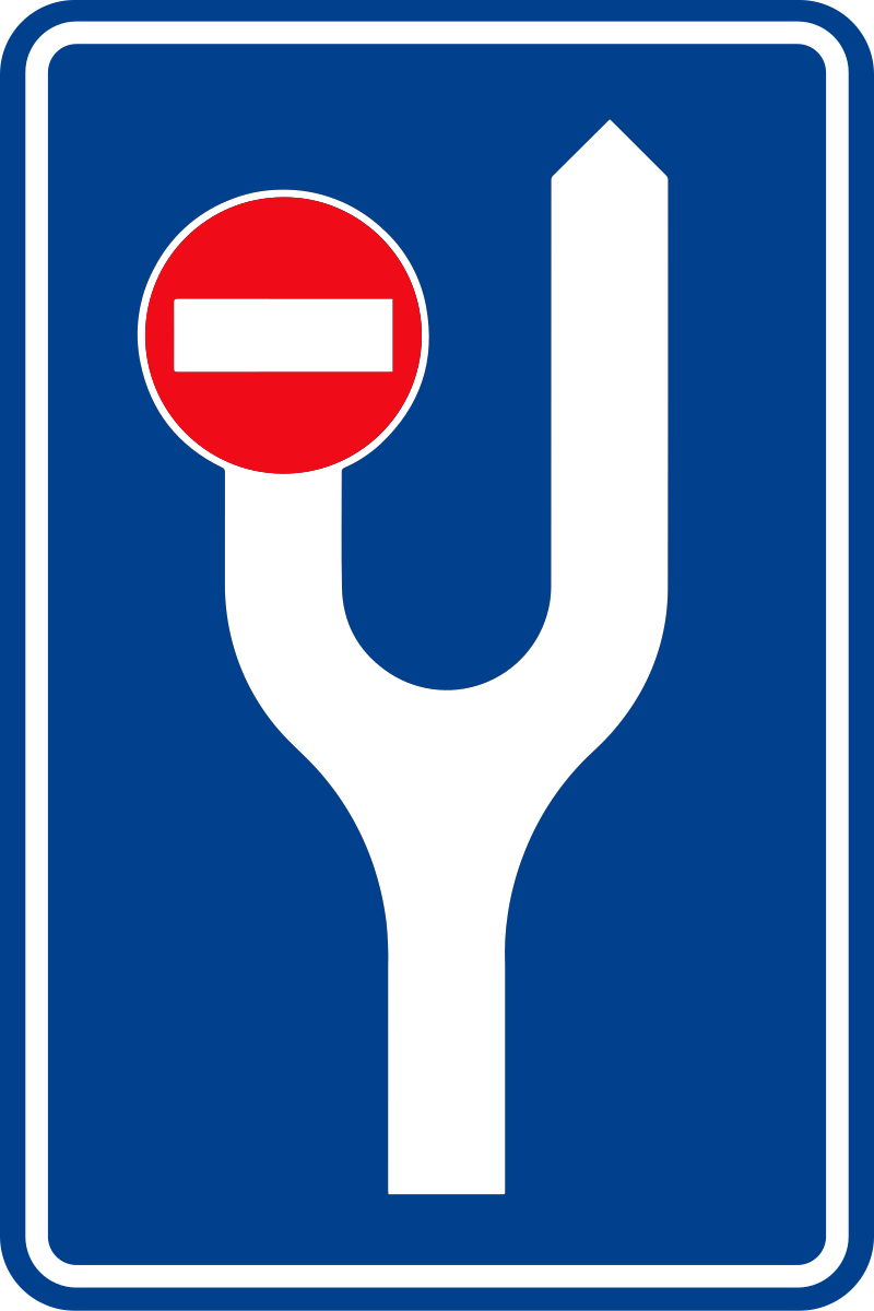 Bölünmüş Yol Öncesi Yol Levhası