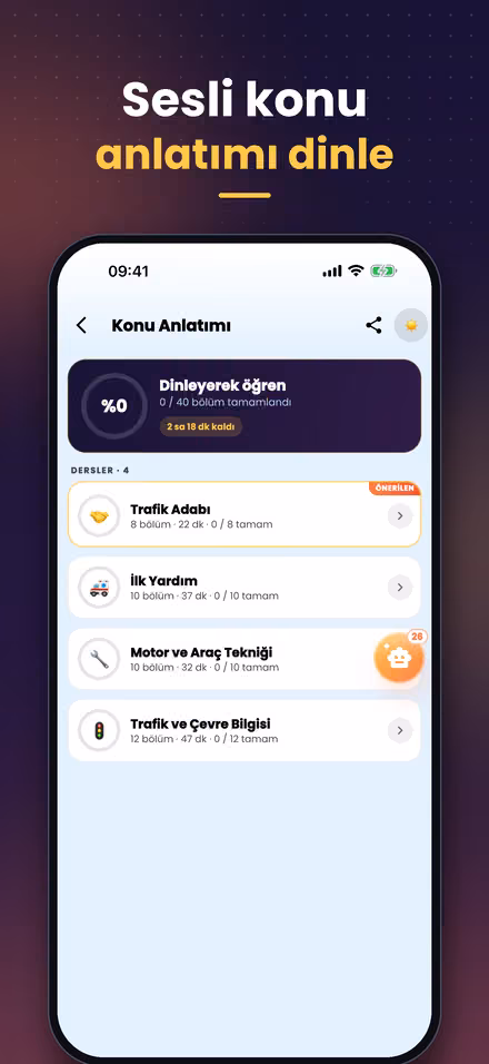 Ders anlatımı ekranı